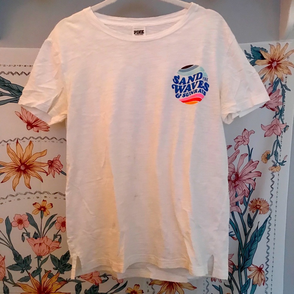 VS PINK oversized white t shirt